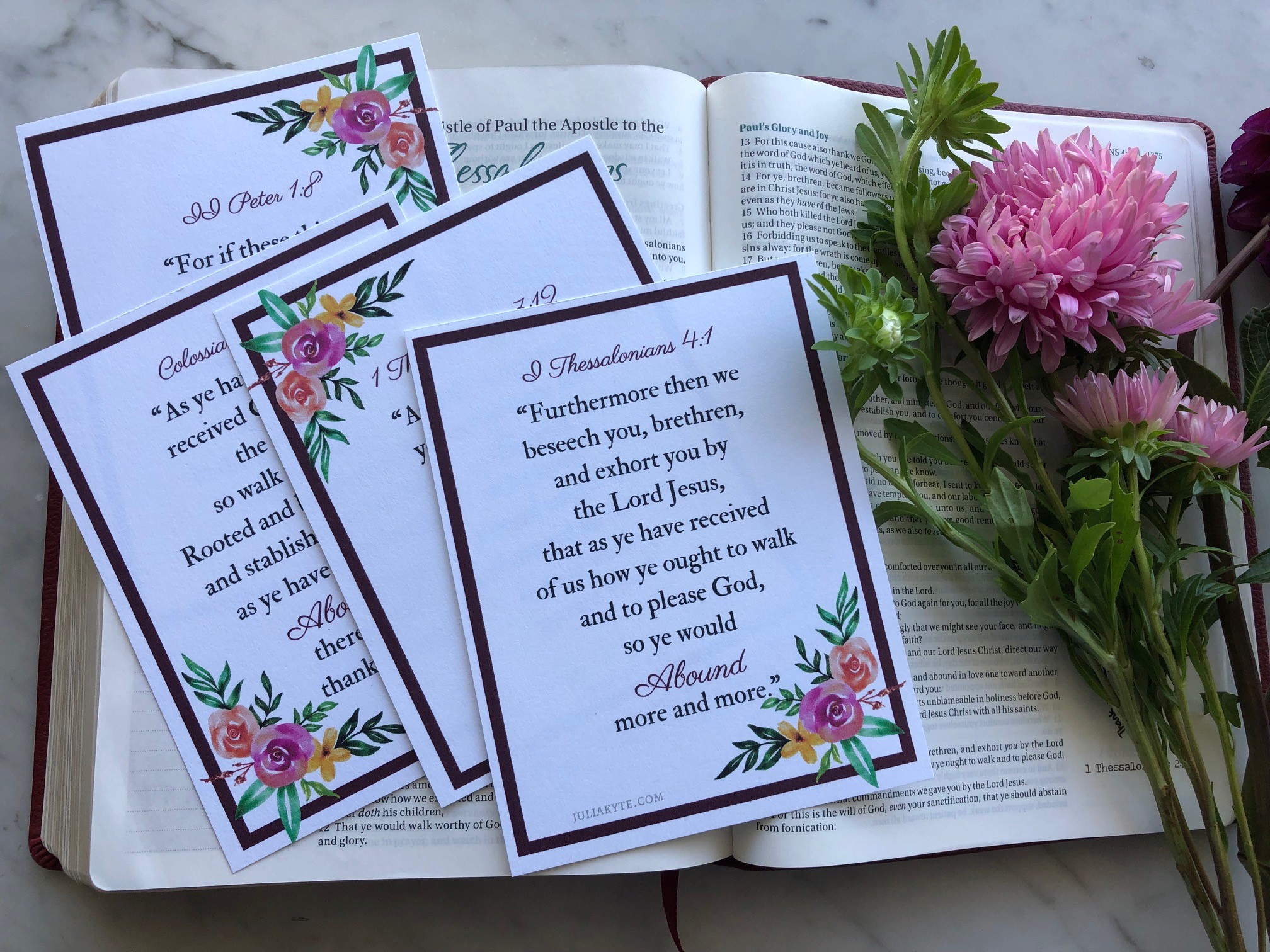 Abounding Memory Verse Cards KJV Printable PDF