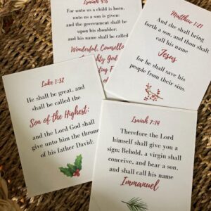 Names of God KJV Memory Verse Cards Printable PDF