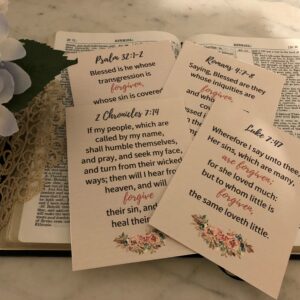 Forgiveness Scripture Printable Memory Cards PDF KJV