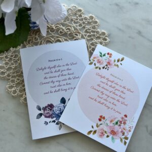 Psalm 37:4-5 KJV Scripture Verse Printable Note Cards ~ Encouragement