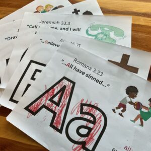 Preschool Toddler KJV Scripture Alphabet Coloring Pages Printable